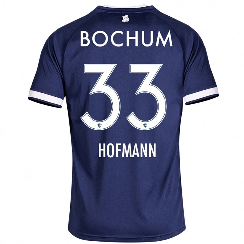 Danxen Kvinder Philipp Hofmann #33 Mørkeblå Hjemmebane Spillertrøjer 2024/25 Trøje T-Shirt