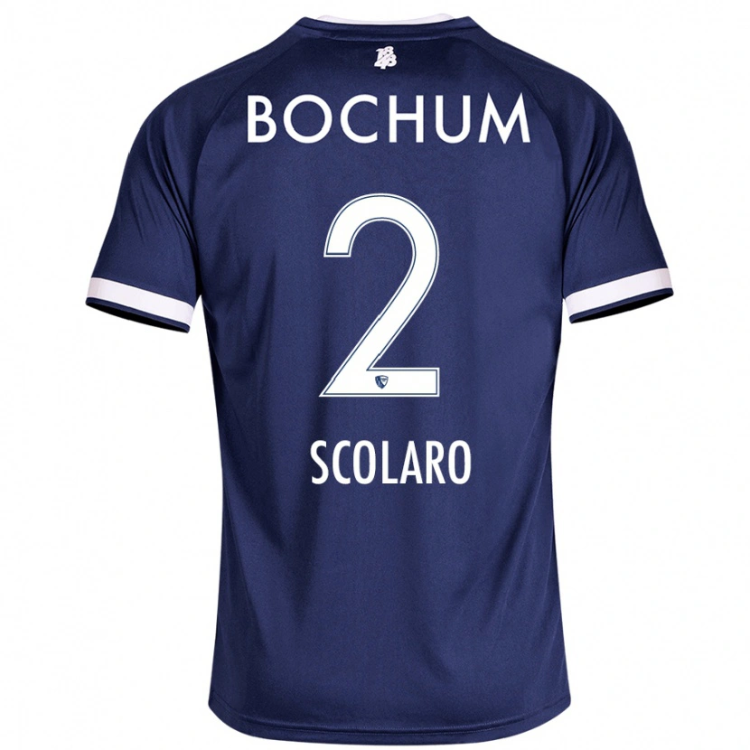 Danxen Kvinder Roberto Scolaro #2 Mørkeblå Hjemmebane Spillertrøjer 2024/25 Trøje T-Shirt