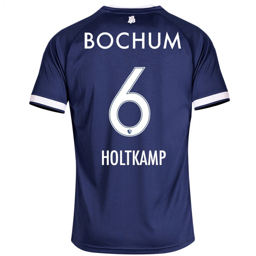 Danxen Kvinder Lars Holtkamp #6 Mørkeblå Hjemmebane Spillertrøjer 2024/25 Trøje T-Shirt