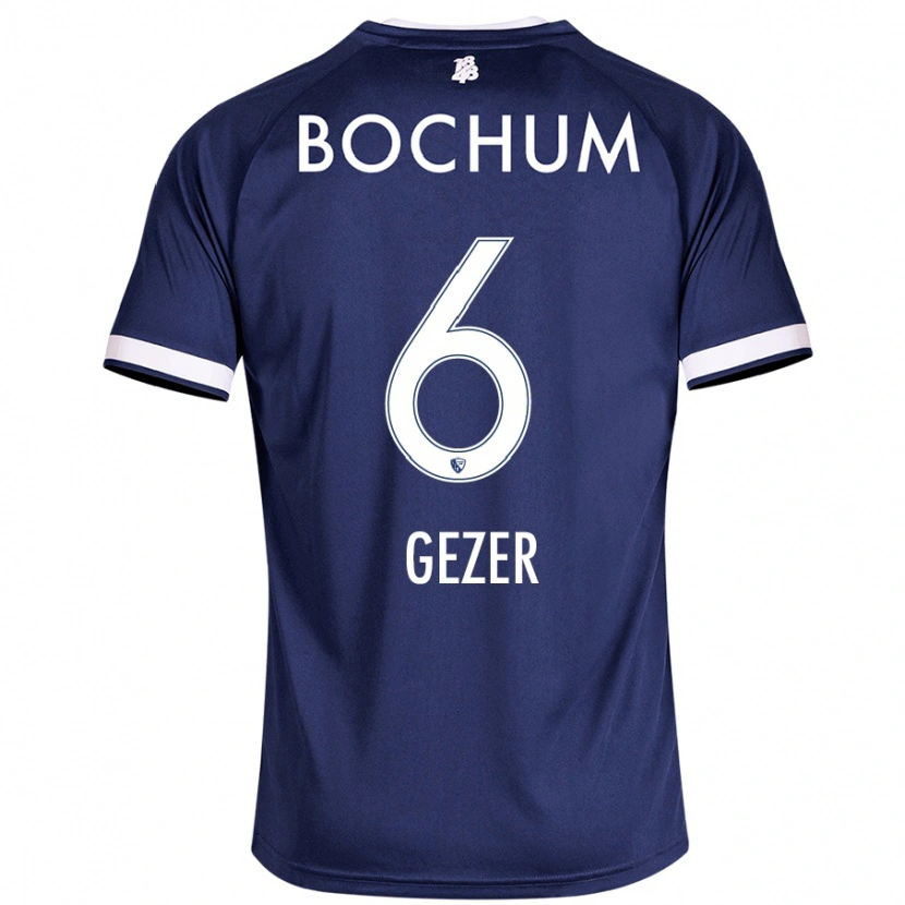 Danxen Kvinder Joel Gezer #6 Mørkeblå Hjemmebane Spillertrøjer 2024/25 Trøje T-Shirt