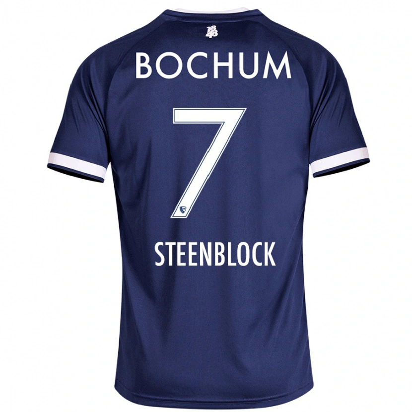 Danxen Kvinder Jannis Steenblock #7 Mørkeblå Hjemmebane Spillertrøjer 2024/25 Trøje T-Shirt