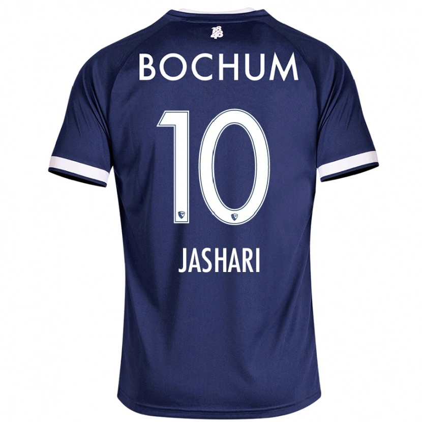 Danxen Kvinder Lirim Jashari #10 Mørkeblå Hjemmebane Spillertrøjer 2024/25 Trøje T-Shirt