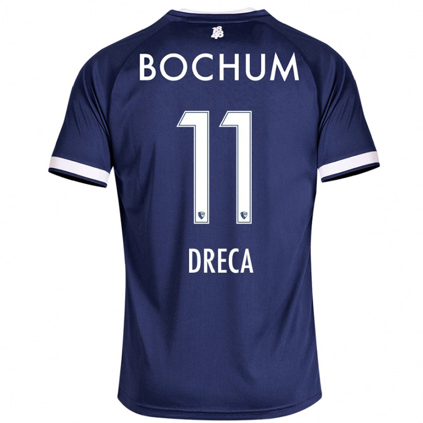 Danxen Kvinder Benjamin Dreca #11 Mørkeblå Hjemmebane Spillertrøjer 2024/25 Trøje T-Shirt
