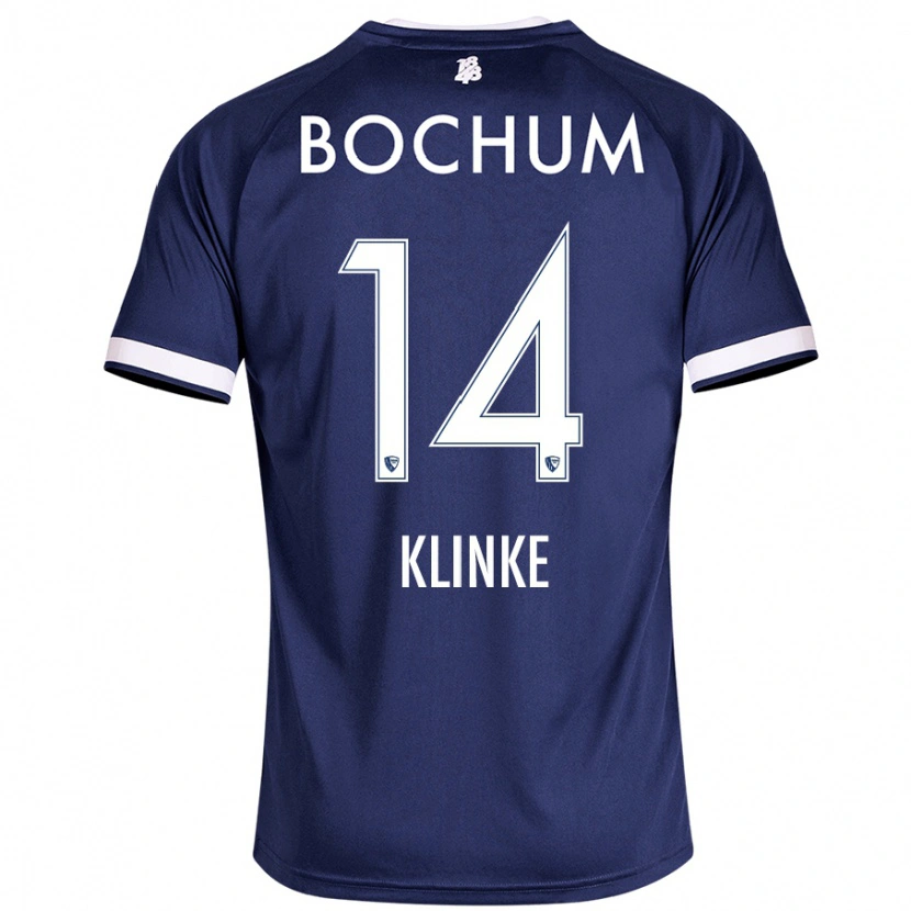 Danxen Kvinder Niklas Klinke #14 Mørkeblå Hjemmebane Spillertrøjer 2024/25 Trøje T-Shirt