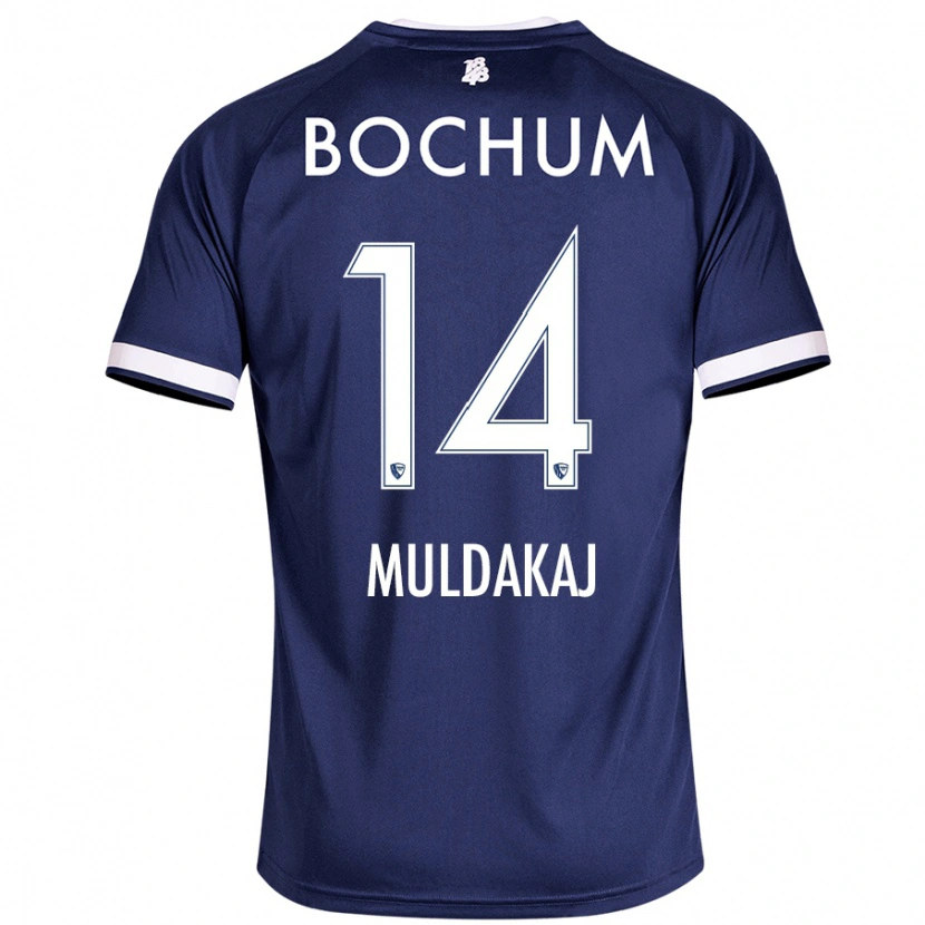 Danxen Kvinder Ardit Muldakaj #14 Mørkeblå Hjemmebane Spillertrøjer 2024/25 Trøje T-Shirt