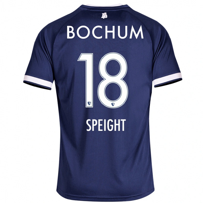 Danxen Kvinder Benjamin Speight #18 Mørkeblå Hjemmebane Spillertrøjer 2024/25 Trøje T-Shirt