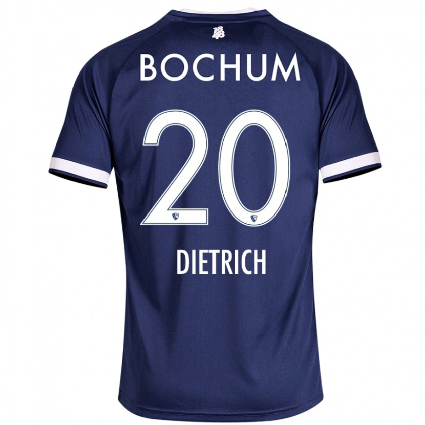 Danxen Kvinder Sam Dietrich #20 Mørkeblå Hjemmebane Spillertrøjer 2024/25 Trøje T-Shirt