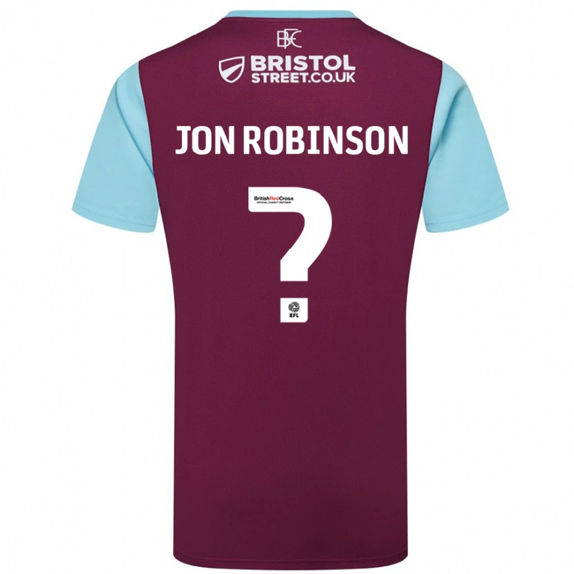 Danxen Kvinder Jon Ander Vilar Robinson #0 Burgund Himmelblå Hjemmebane Spillertrøjer 2024/25 Trøje T-Shirt
