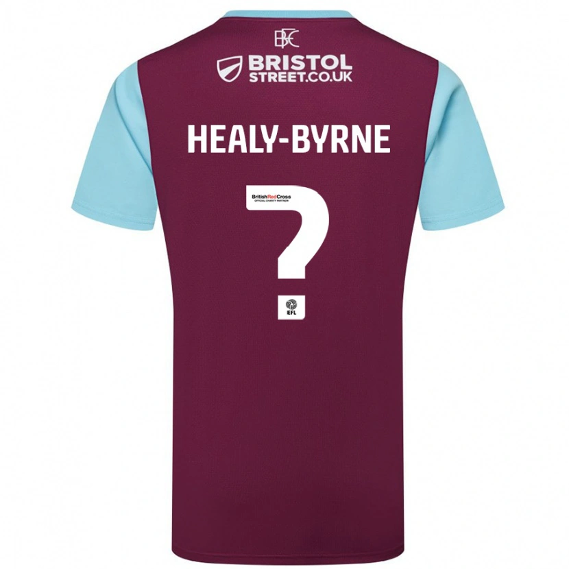 Danxen Kvinder Alex Healy-Byrne #0 Burgund Himmelblå Hjemmebane Spillertrøjer 2024/25 Trøje T-Shirt