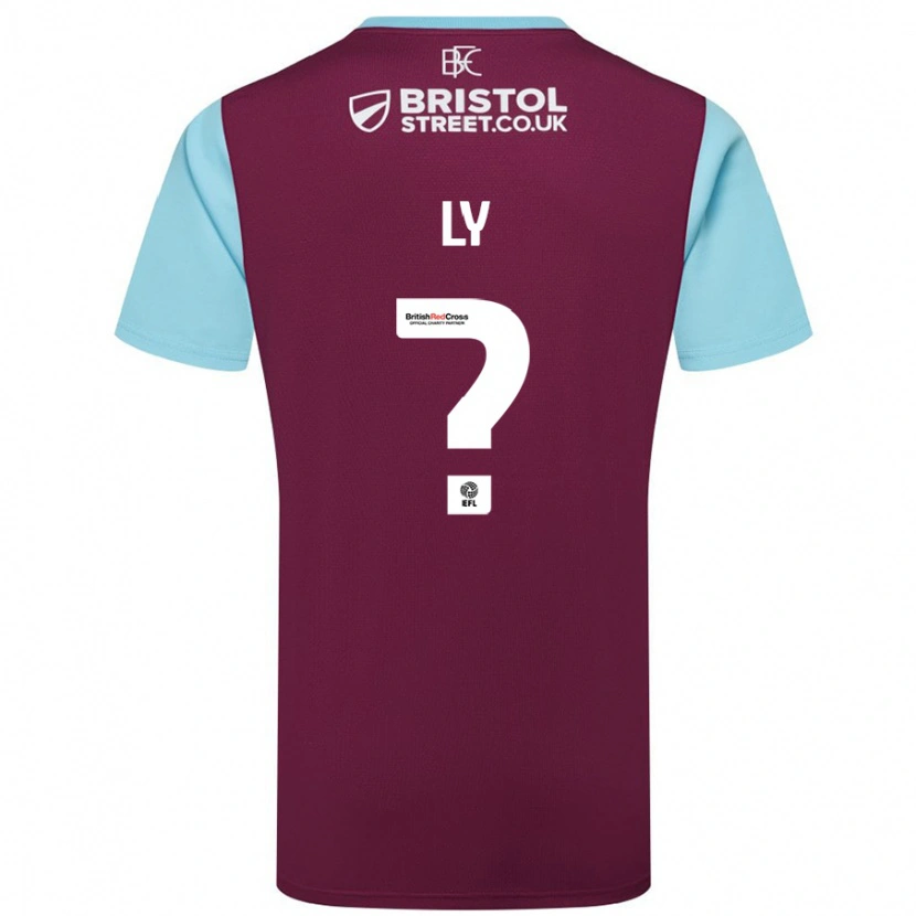 Danxen Kvinder Brandon Ly #0 Burgund Himmelblå Hjemmebane Spillertrøjer 2024/25 Trøje T-Shirt