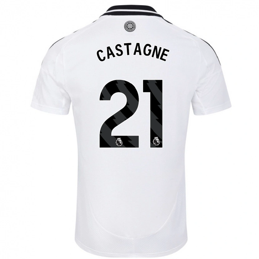 Danxen Kvinder Timothy Castagne #21 Hvid Hjemmebane Spillertrøjer 2024/25 Trøje T-Shirt