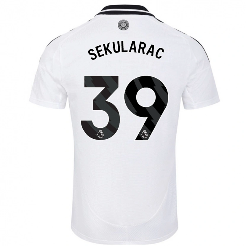 Danxen Kvinder Kristian Sekularac #39 Hvid Hjemmebane Spillertrøjer 2024/25 Trøje T-Shirt