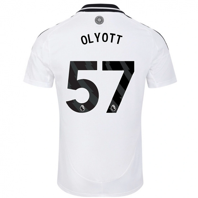 Danxen Kvinder Tom Olyott #57 Hvid Hjemmebane Spillertrøjer 2024/25 Trøje T-Shirt