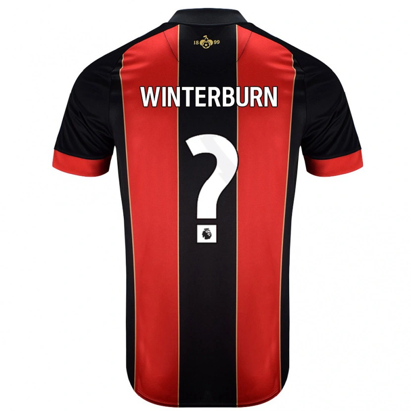 Danxen Kvinder Ben Winterburn #0 Rød Sort Hjemmebane Spillertrøjer 2024/25 Trøje T-Shirt