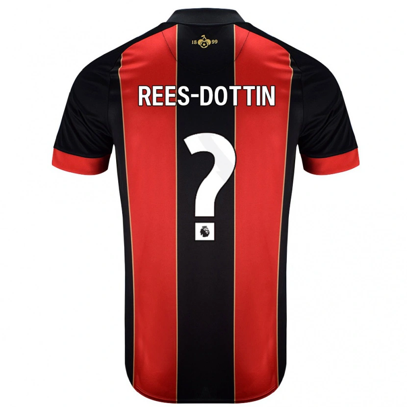 Danxen Kvinder Remy Rees-Dottin #0 Rød Sort Hjemmebane Spillertrøjer 2024/25 Trøje T-Shirt