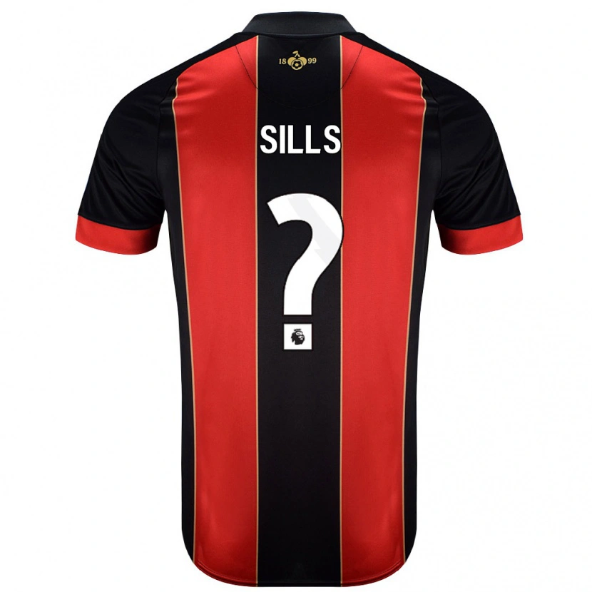 Danxen Kvinder Ethan Sills #0 Rød Sort Hjemmebane Spillertrøjer 2024/25 Trøje T-Shirt