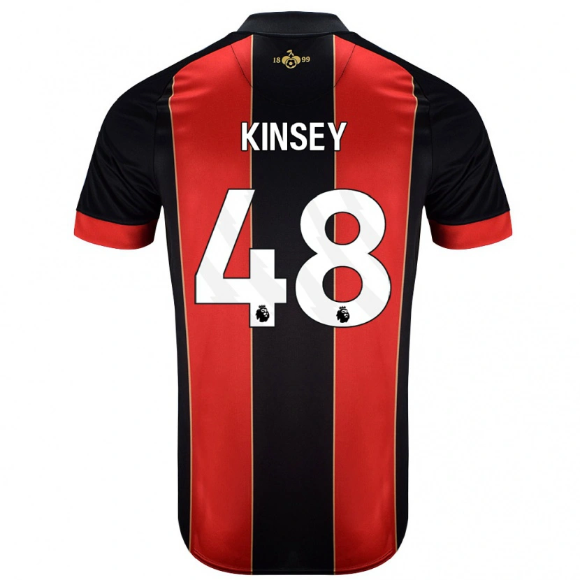 Danxen Kvinder Max Kinsey #48 Rød Sort Hjemmebane Spillertrøjer 2024/25 Trøje T-Shirt