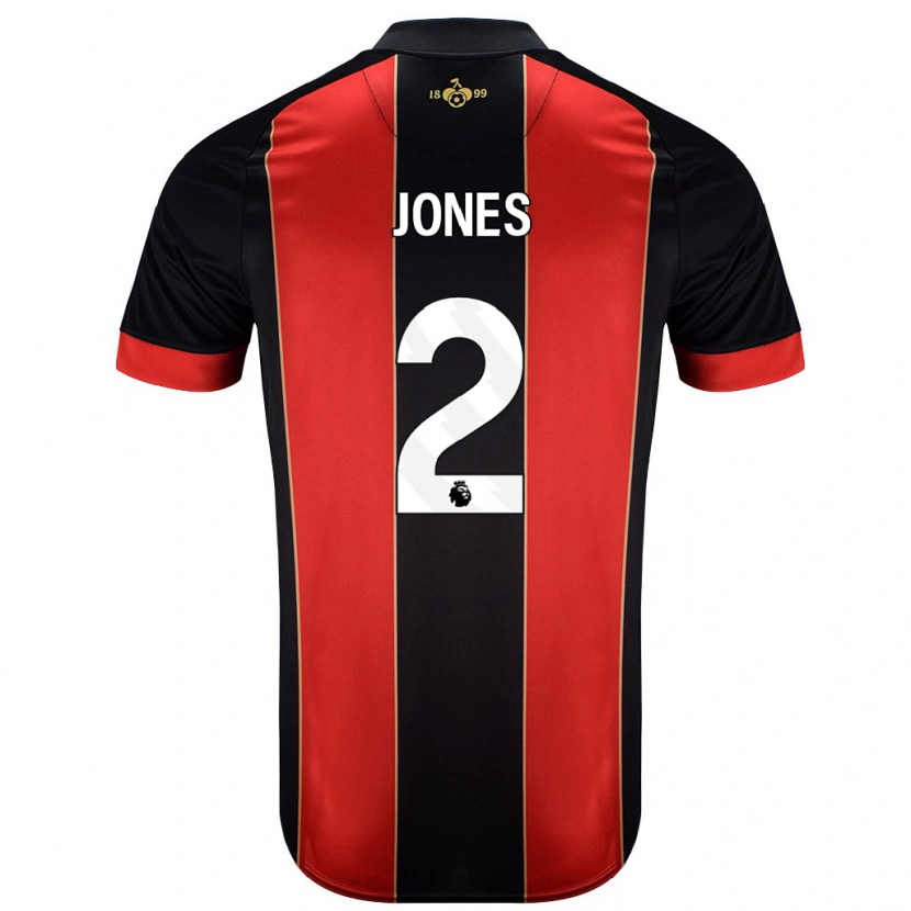 Danxen Kvinder Abby Jones #2 Rød Sort Hjemmebane Spillertrøjer 2024/25 Trøje T-Shirt