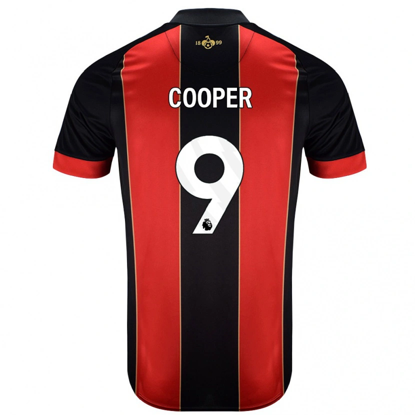 Danxen Kvinder Lucy Cooper #9 Rød Sort Hjemmebane Spillertrøjer 2024/25 Trøje T-Shirt