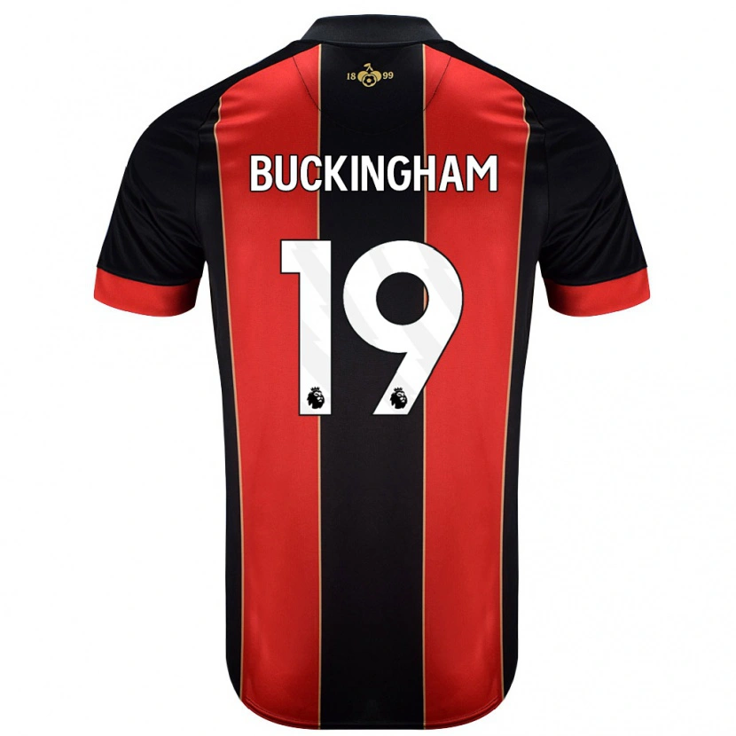 Danxen Kvinder Alisha Buckingham #19 Rød Sort Hjemmebane Spillertrøjer 2024/25 Trøje T-Shirt