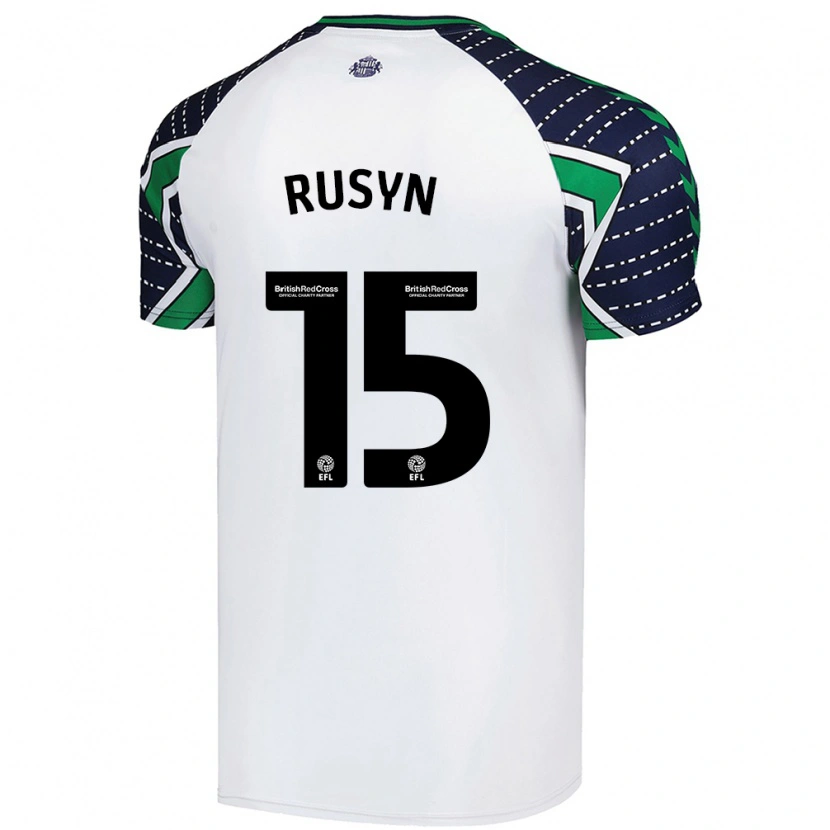 Danxen Kvinder Nazariy Rusyn #15 Hvid Udebane Spillertrøjer 2024/25 Trøje T-Shirt