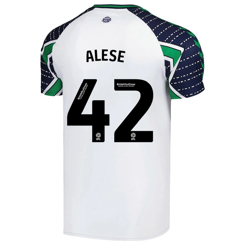 Danxen Kvinder Aji Alese #42 Hvid Udebane Spillertrøjer 2024/25 Trøje T-Shirt