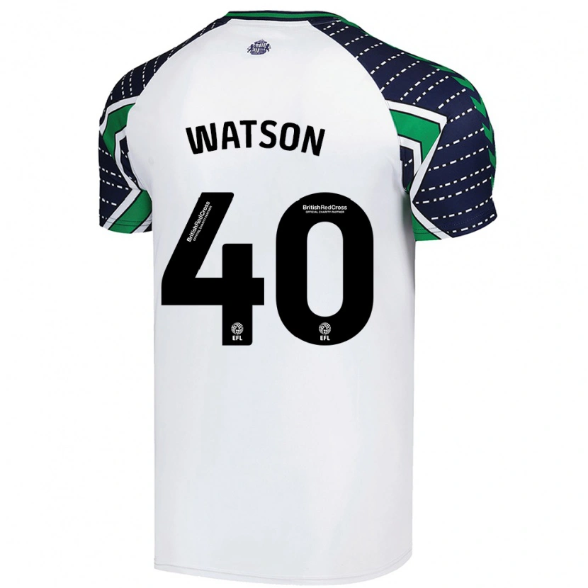 Danxen Kvinder Tom Watson #40 Hvid Udebane Spillertrøjer 2024/25 Trøje T-Shirt