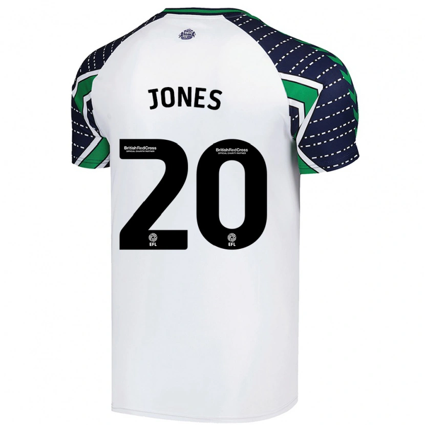 Danxen Kvinder Ellen Jones #20 Hvid Udebane Spillertrøjer 2024/25 Trøje T-Shirt