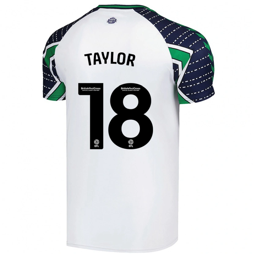 Danxen Kvinder Ellis Taylor #18 Hvid Udebane Spillertrøjer 2024/25 Trøje T-Shirt