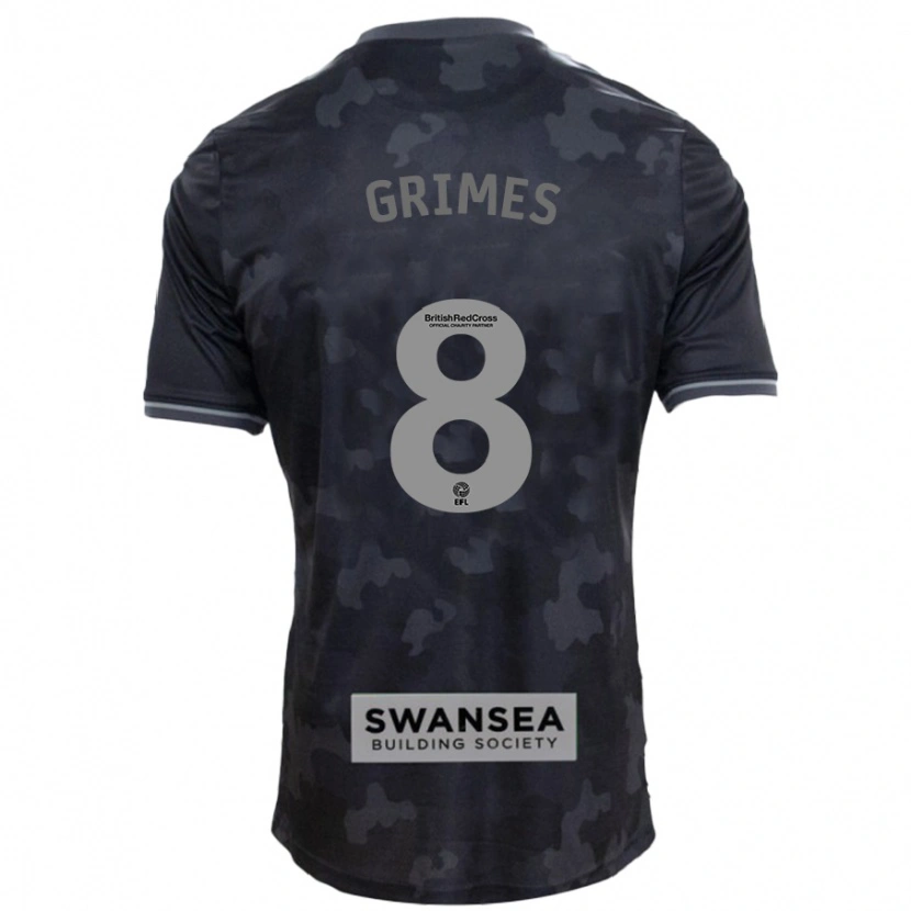 Danxen Kvinder Matt Grimes #8 Sort Udebane Spillertrøjer 2024/25 Trøje T-Shirt