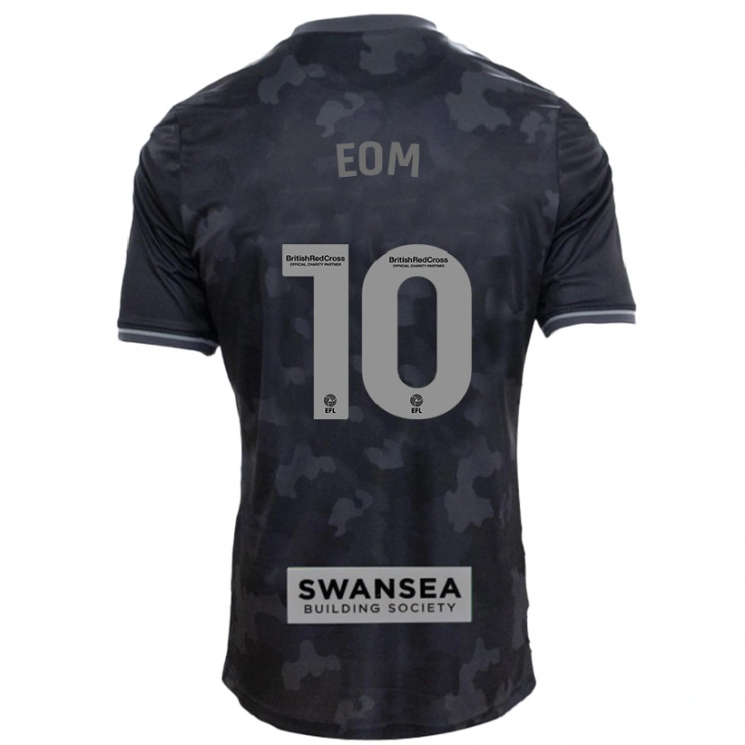 Danxen Kvinder Ji-Sung Eom #10 Sort Udebane Spillertrøjer 2024/25 Trøje T-Shirt