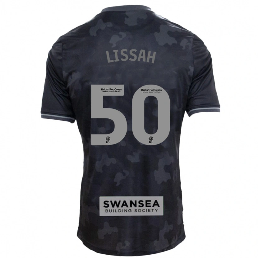 Danxen Kvinder Filip Lissah #50 Sort Udebane Spillertrøjer 2024/25 Trøje T-Shirt