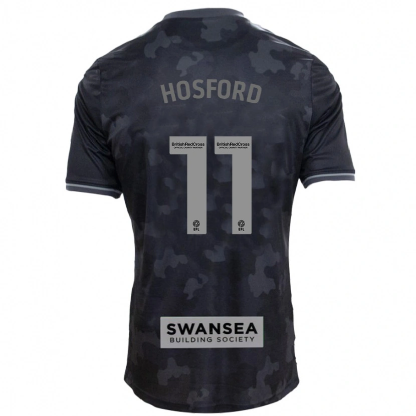 Danxen Kvinder Katy Hosford #11 Sort Udebane Spillertrøjer 2024/25 Trøje T-Shirt