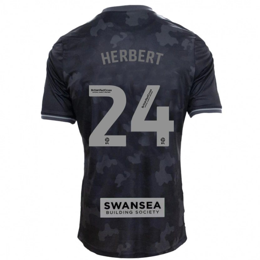 Danxen Kvinder Chelsea Herbert #24 Sort Udebane Spillertrøjer 2024/25 Trøje T-Shirt