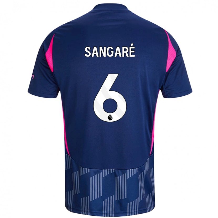 Danxen Kvinder Ibrahim Sangaré #6 Kongeblå Pink Udebane Spillertrøjer 2024/25 Trøje T-Shirt