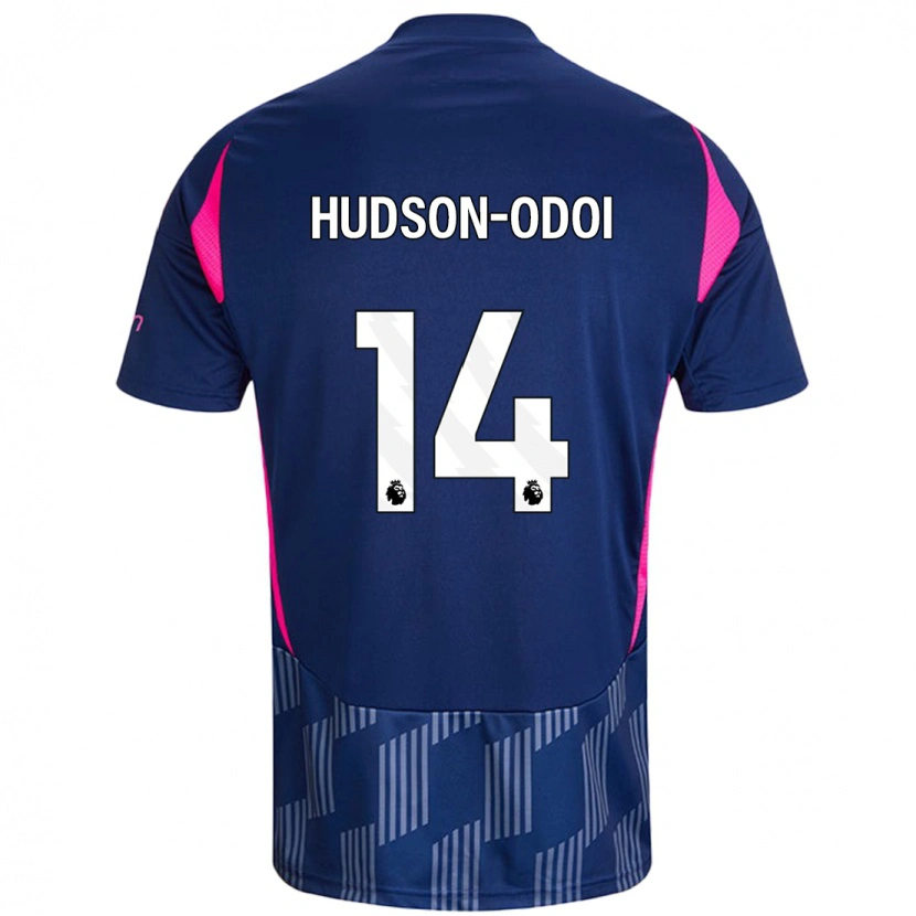Danxen Kvinder Callum Hudson-Odoi #14 Kongeblå Pink Udebane Spillertrøjer 2024/25 Trøje T-Shirt
