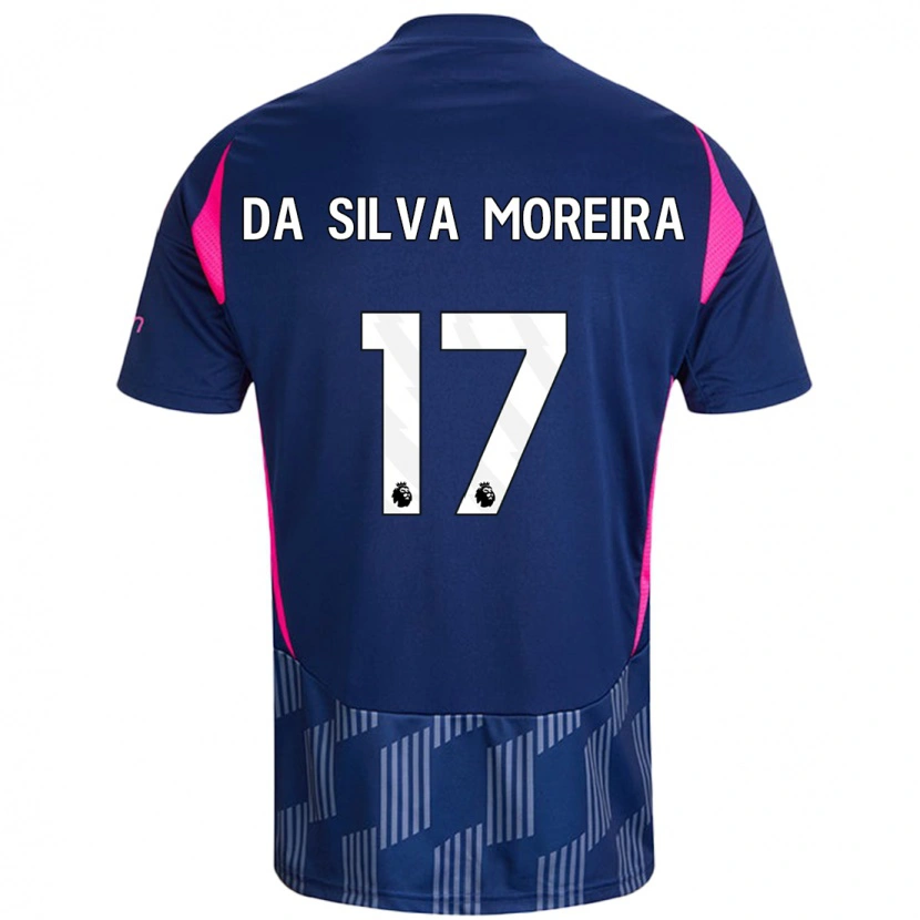 Danxen Kvinder Eric Da Silva Moreira #17 Kongeblå Pink Udebane Spillertrøjer 2024/25 Trøje T-Shirt