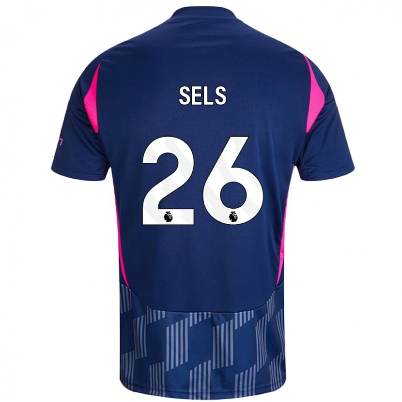 Danxen Kvinder Matz Sels #26 Kongeblå Pink Udebane Spillertrøjer 2024/25 Trøje T-Shirt