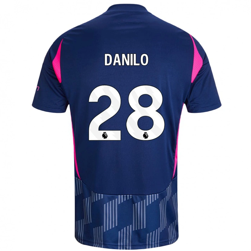 Danxen Kvinder Danilo #28 Kongeblå Pink Udebane Spillertrøjer 2024/25 Trøje T-Shirt