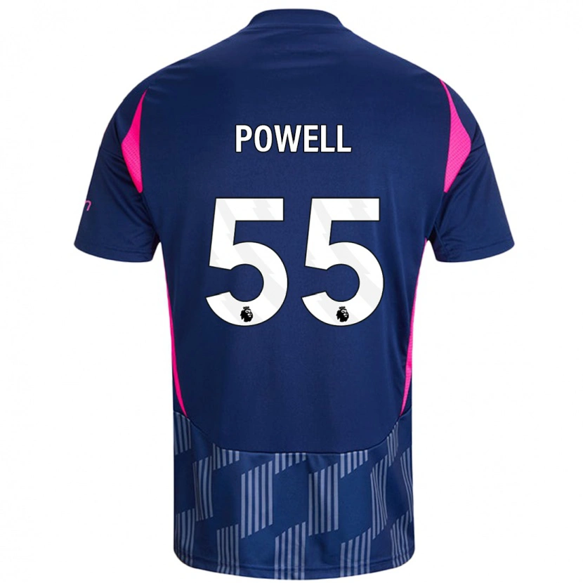Danxen Kvinder Josh Powell #55 Kongeblå Pink Udebane Spillertrøjer 2024/25 Trøje T-Shirt