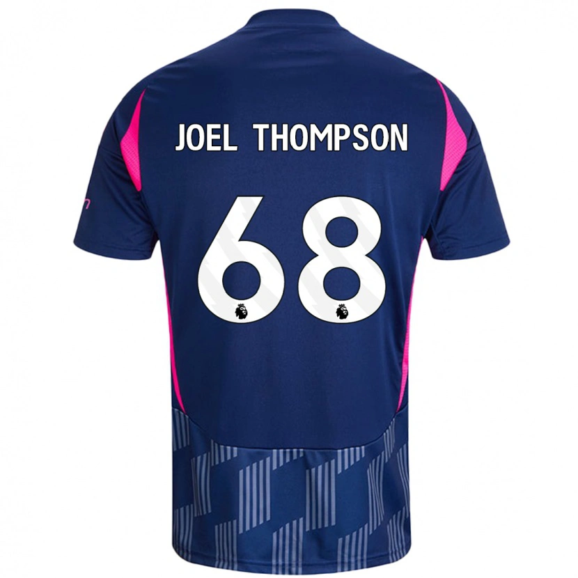 Danxen Kvinder Joel Thompson #68 Kongeblå Pink Udebane Spillertrøjer 2024/25 Trøje T-Shirt