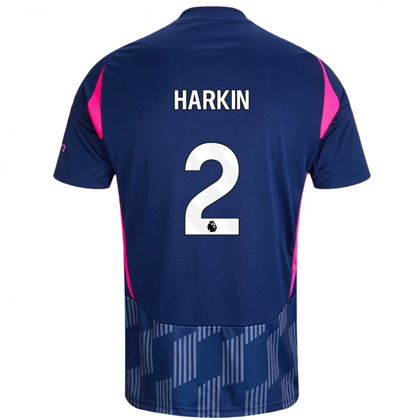 Danxen Kvinder Lyndsey Harkin #2 Kongeblå Pink Udebane Spillertrøjer 2024/25 Trøje T-Shirt