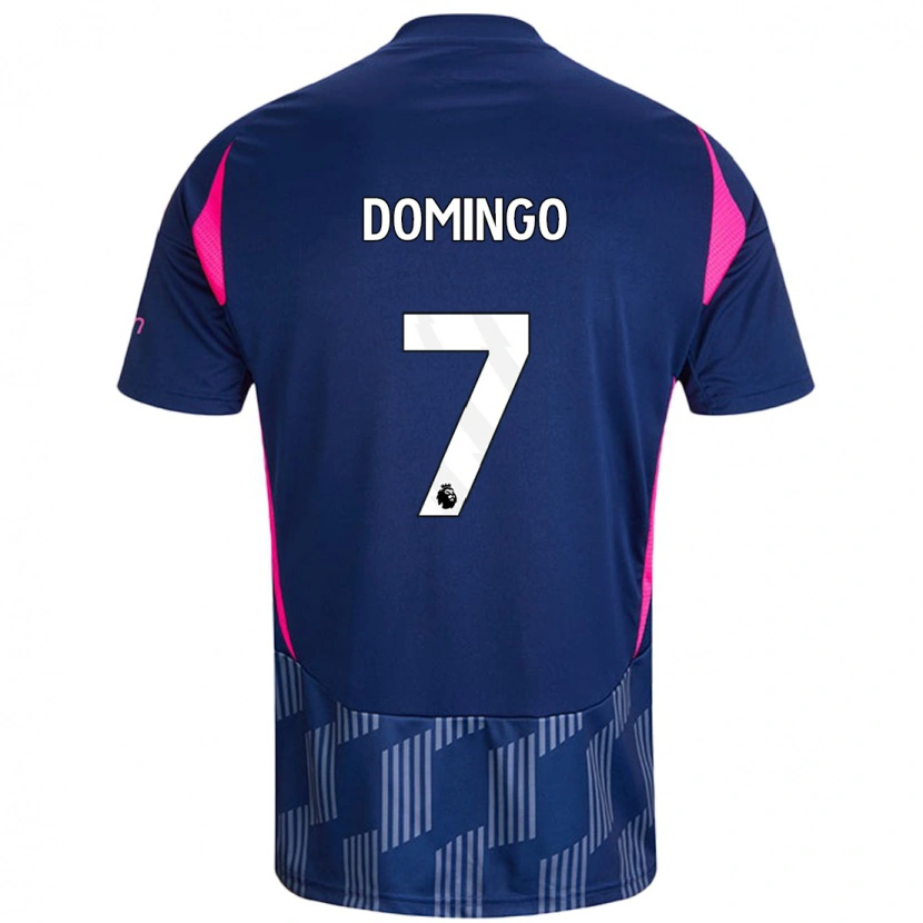 Danxen Kvinder Sophie Domingo #7 Kongeblå Pink Udebane Spillertrøjer 2024/25 Trøje T-Shirt