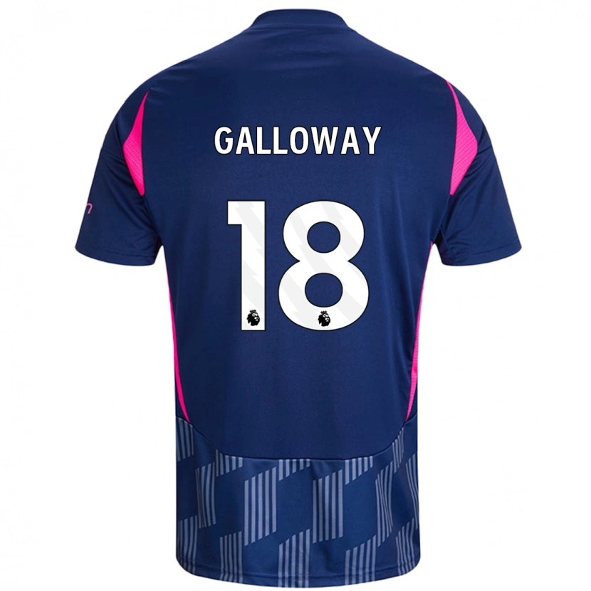 Danxen Kvinder Bridget Galloway #18 Kongeblå Pink Udebane Spillertrøjer 2024/25 Trøje T-Shirt