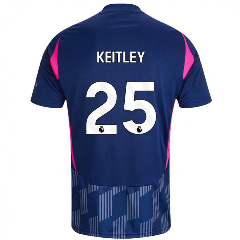 Danxen Kvinder Alice Keitley #25 Kongeblå Pink Udebane Spillertrøjer 2024/25 Trøje T-Shirt