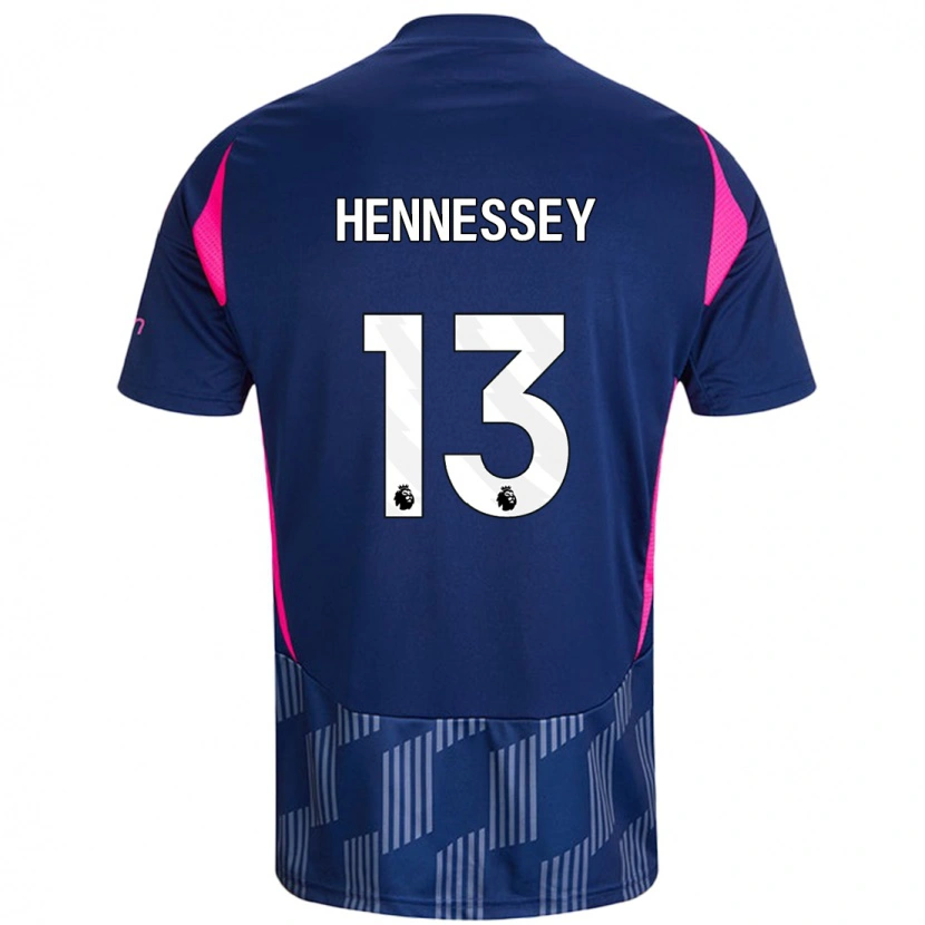 Danxen Kvinder Wayne Hennessey #13 Kongeblå Pink Udebane Spillertrøjer 2024/25 Trøje T-Shirt