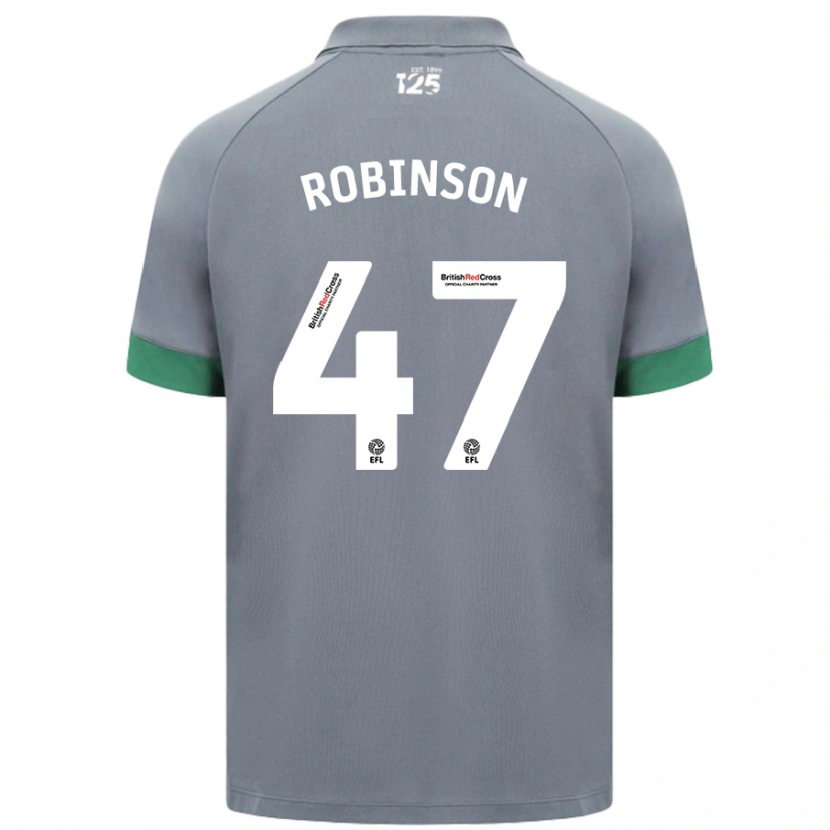 Danxen Kvinder Callum Robinson #47 Mørkegrå Udebane Spillertrøjer 2024/25 Trøje T-Shirt