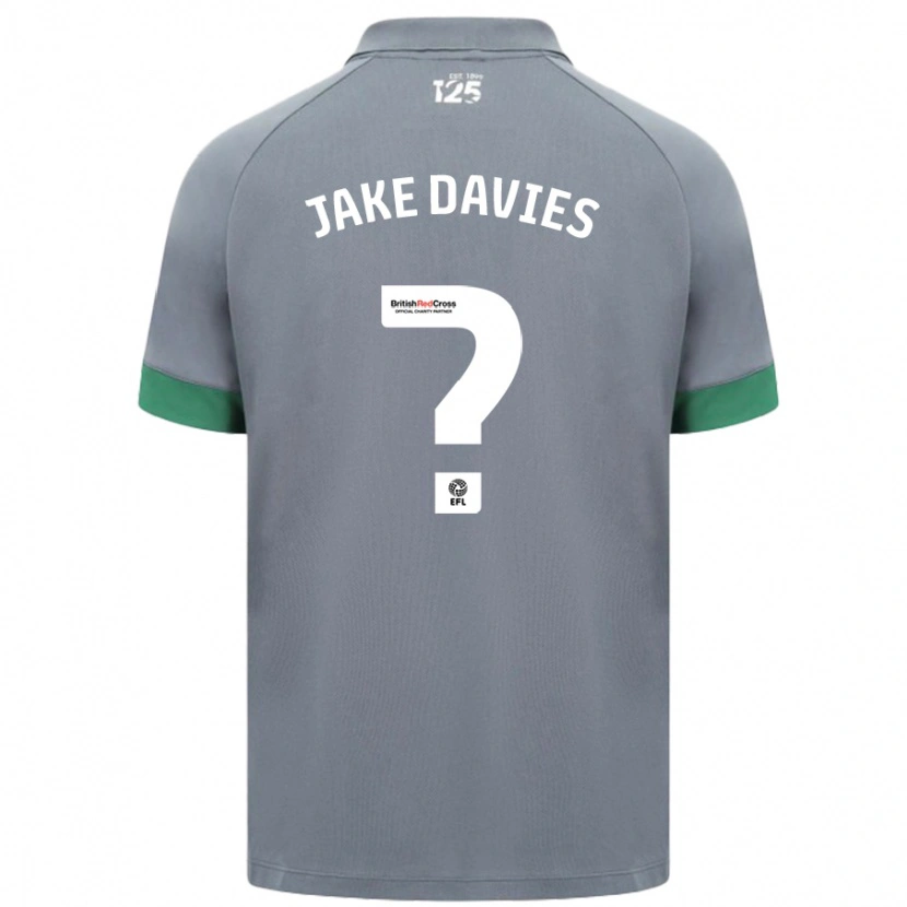 Danxen Kvinder Jake Davies #0 Mørkegrå Udebane Spillertrøjer 2024/25 Trøje T-Shirt