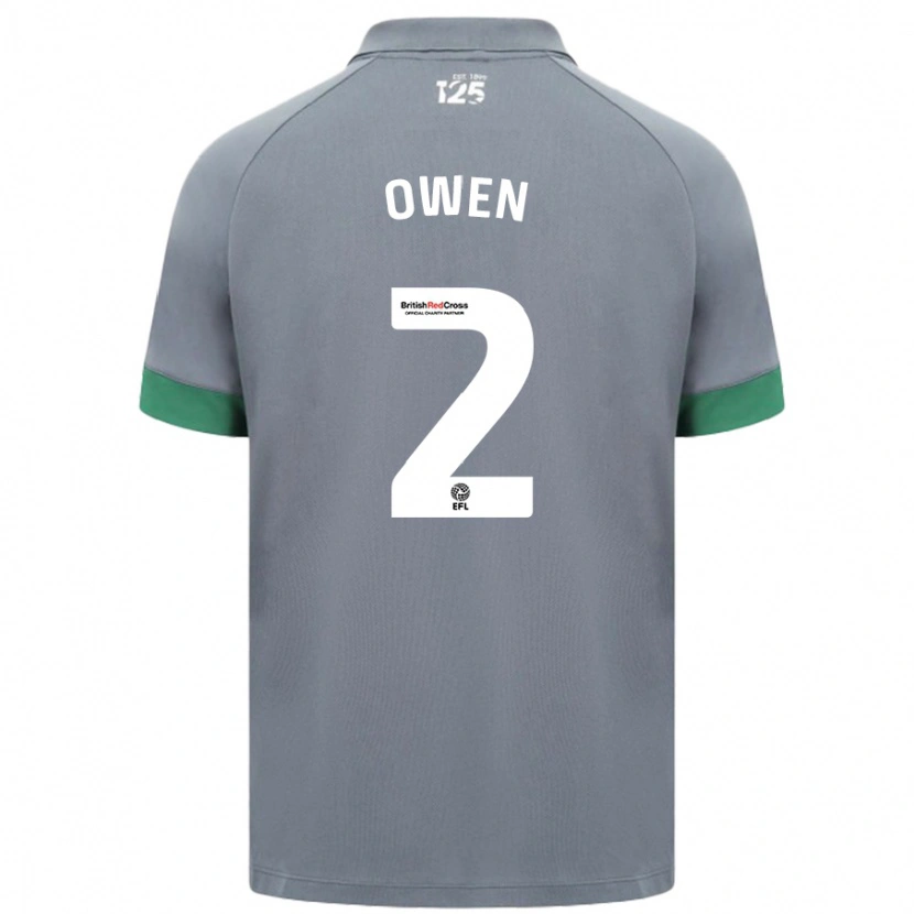 Danxen Kvinder Lisa Owen #2 Mørkegrå Udebane Spillertrøjer 2024/25 Trøje T-Shirt