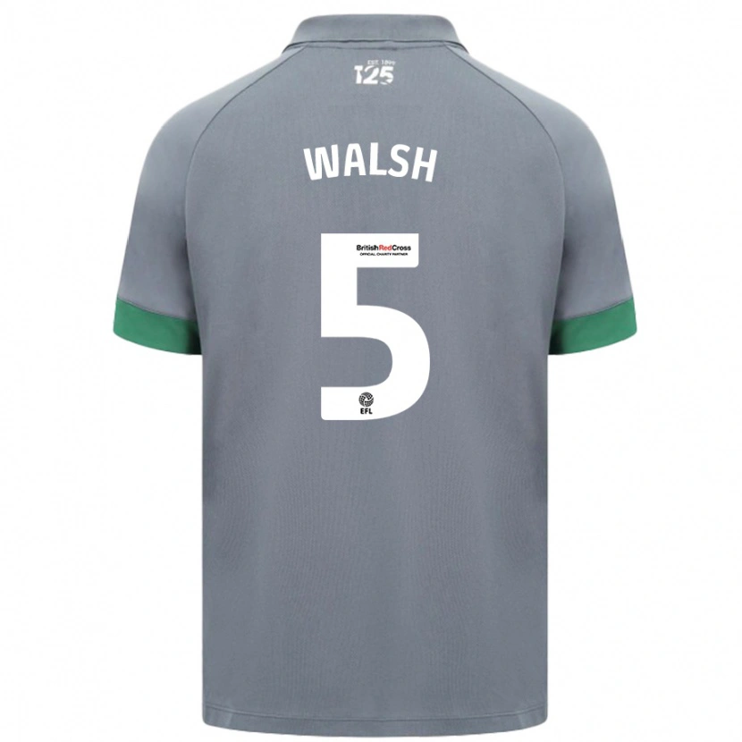 Danxen Kvinder Siobhan Walsh #5 Mørkegrå Udebane Spillertrøjer 2024/25 Trøje T-Shirt